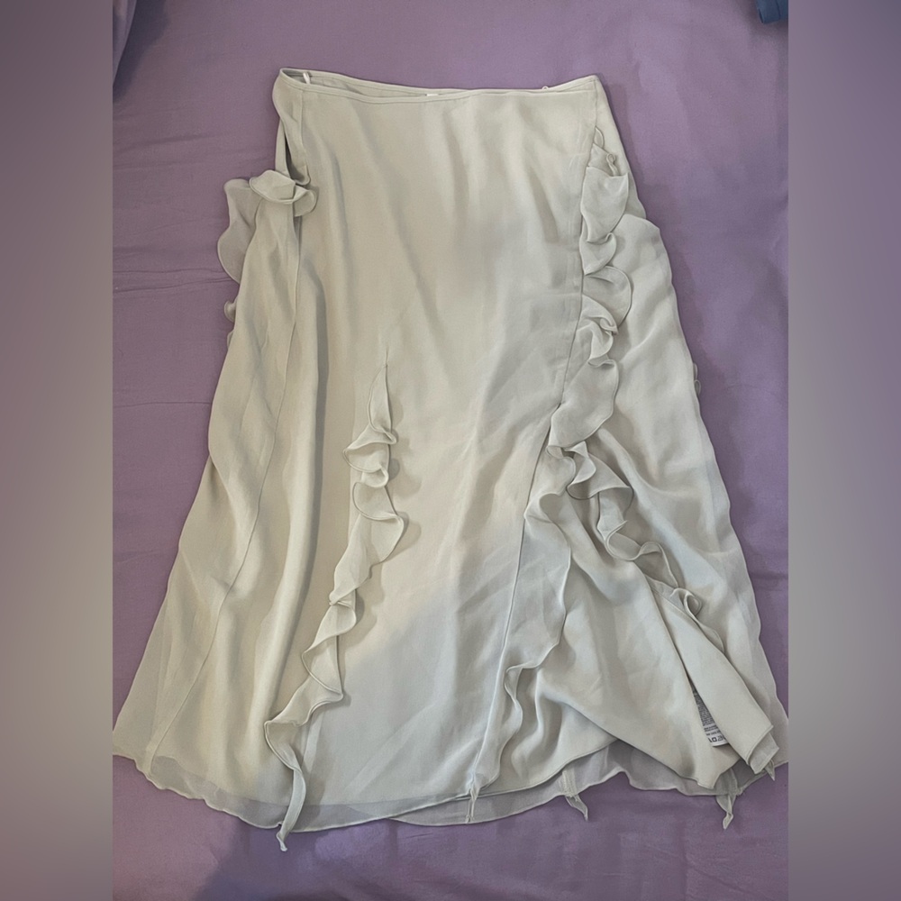 GREEN RUFFLES WILFRED SKIRT
